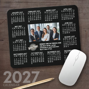2027 Calendar with logo Contact Information Mouse Pad