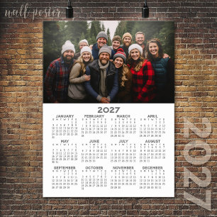2027 Calendar with Photo - Full Year View Poster