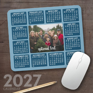 2027 Calendar with Photo in the Centre Mouse Pad