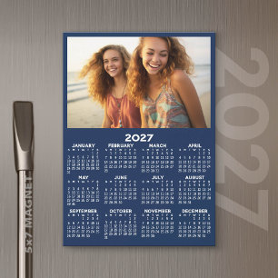 2027 Calendar with Photo Minimal Modern Magnet