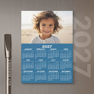 2027 Calendar with Photo - Year Magnetic Card