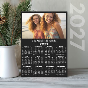 2027 Calendar with Photo Year View Modern Minimal Holiday Card