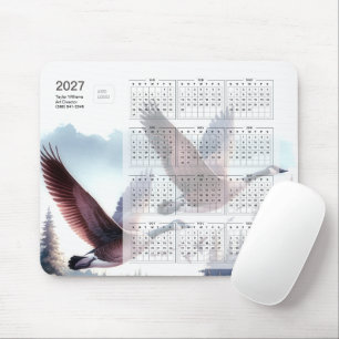 2027 Canadian Geese Wildlife Nature Business Logo Mouse Pad