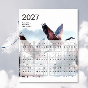 2027 Canadian Geese Wildlife Nature Calendar Poster