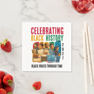 2027 CELEBRATING VOICES THRU TIME BLACK HISTORY NAPKIN