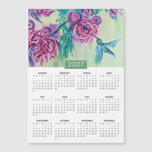 2027 Colourful Hummingbird Painting Calendar