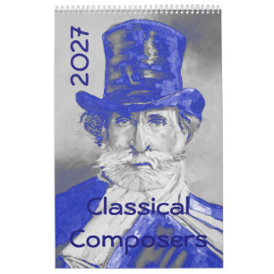 2027 Composers Portraits - Symphony in Blue & Grey Calendar