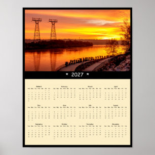 2027 Conowingo Sunrise Wall Calendar Poster