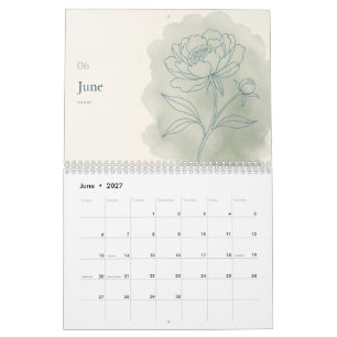 2027 Custom Botanical Family Wall Calendar
