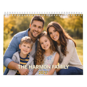 2027 Custom Calendar Personalised Family Photos