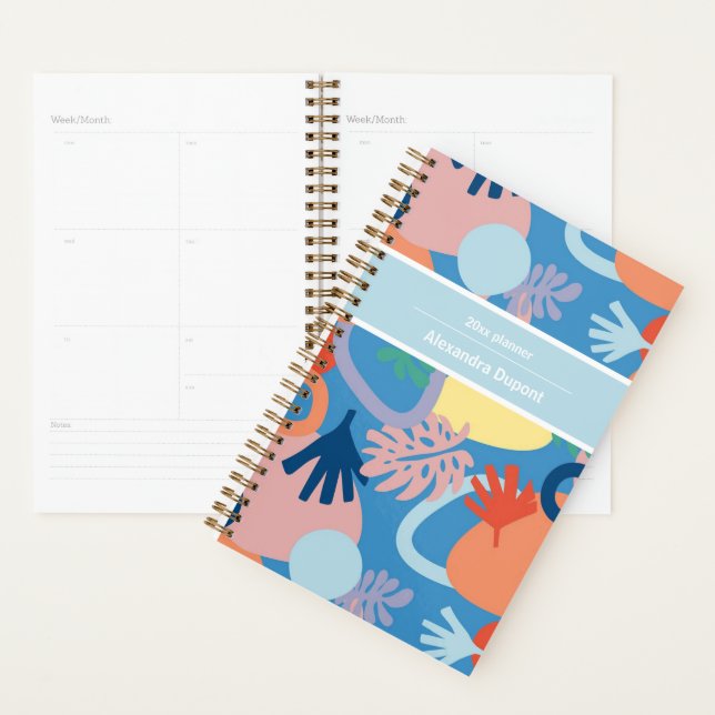 2027 custom name yearly modern colourful planner (Display)