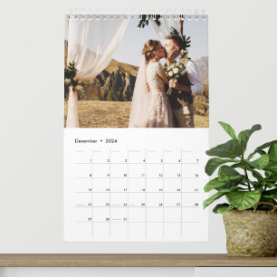 2027 Custom Wedding Photo Chic Script Calendar