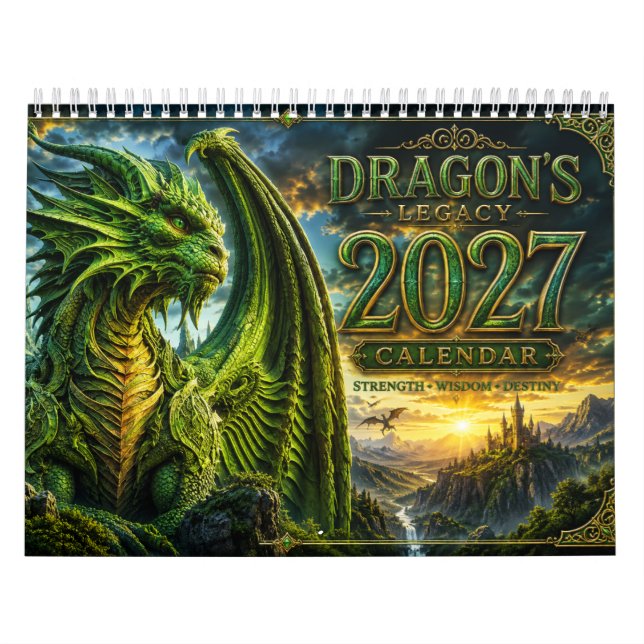 2027 Dragon Art Calendar (Cover)