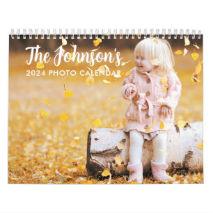 2027 Family Photo Calendar   Editable Year Text