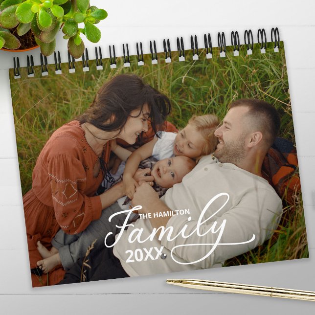 2027 Family Photo Chic Script Calendar (Creator Uploaded)