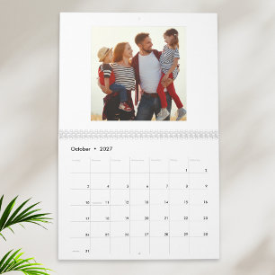 2027 Family Photo Keepsake Custom 12 Month Calendar
