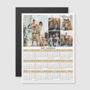 2027 Family Photos Calendar Magnetic Card