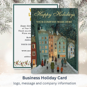 2027 Festive Business Company Logo Holiday Card