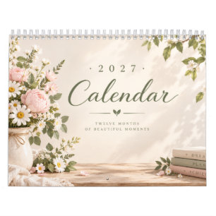 2027 Floral Calendar Cover – Elegant