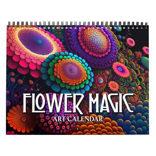 2027 Flower Magic Stylised Flowers Art Calendar (Cover)