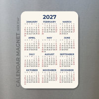 2027 Full Year Calendar Your Colours Mini