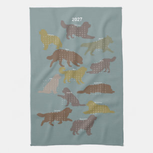 2027 full year Newfoundland dog Calendar towel