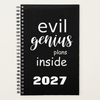 2027 Funny Saying Evil Genius Plans Inside Planner