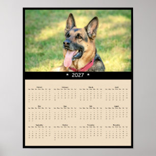 2027 German Shepherd Wall Calendar - Loyal Dogs Poster