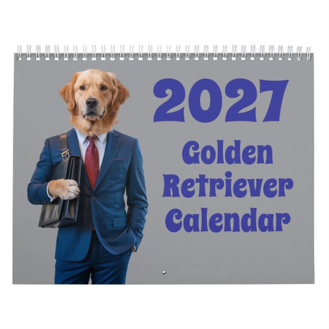 2027 Golden Retriever Dog Calendar (Cover)