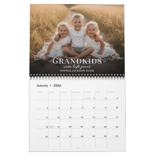 2027 Grandkids Make Life Grand Custom Photo Calendar