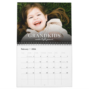 2027 Grandkids Make Life Grand Custom Photo Calendar