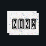 2027 Happy New Year Odometer Postcard<br><div class="desc">* Send a quick New Years Hello to family and friends. * This postcard is just the right size for short 'New Years Wishes. * Use for party invitations or for New Years Party Thank You Notes, too! * To the back of postcard, add a photo or have your personal...</div>