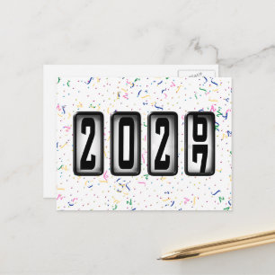 2027 Happy New Year Odometer Postcard