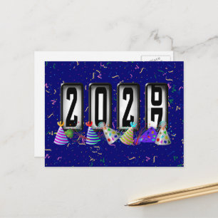 2027 Happy New Year Odometer Postcard