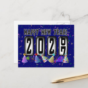 2027 Happy New Year Odometer Postcard