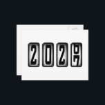 2027 Happy New Year Odometer Postcard<br><div class="desc">* Send a quick New Years Hello to family and friends. * This postcard is just the right size for short 'New Years Wishes. * Use for party invitations or for New Years Party Thank You Notes, too! * To the back of postcard, add a photo or have your personal...</div>