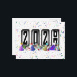 2027 Happy New Year Odometer Postcard<br><div class="desc">* Send a quick New Years Hello to family and friends. * This postcard is just the right size for short 'New Years Wishes. * Use for party invitations or for New Years Party Thank You Notes, too! * To the back of postcard, add a photo or have your personal...</div>