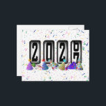 2027 Happy New Year Odometer Postcard<br><div class="desc">* Send a quick New Years Hello to family and friends. * This postcard is just the right size for short 'New Years Wishes. * Use for party invitations or for New Years Party Thank You Notes, too! * To the back of postcard, add a photo or have your personal...</div>