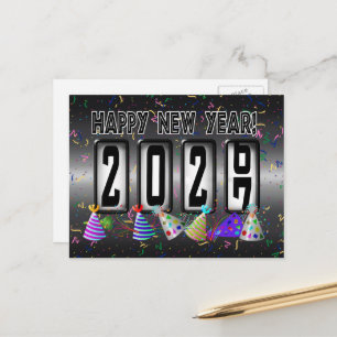 2027 Happy New Year Odometer Postcard
