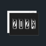 2027 Happy New Year Odometer Postcard<br><div class="desc">* Send a quick New Years Hello to family and friends. * This postcard is just the right size for short 'New Years Wishes. * Use for party invitations or for New Years Party Thank You Notes, too! * To the back of postcard, add a photo or have your personal...</div>