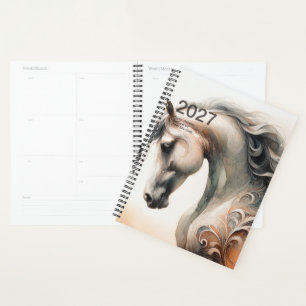 2027 Horse Equestrian Lifestyle Art Personalised Planner