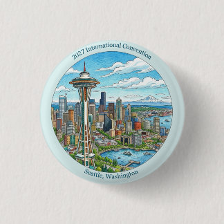 2027 International Convention Seattle 3 Cm Round Badge