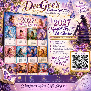 2027 Magical Fairies Wall Calendar Poster