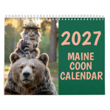 2027 Maine Coon Cat Calendar