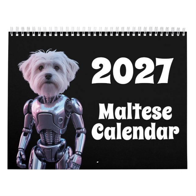 2027 Maltese Dog Calendar (Cover)