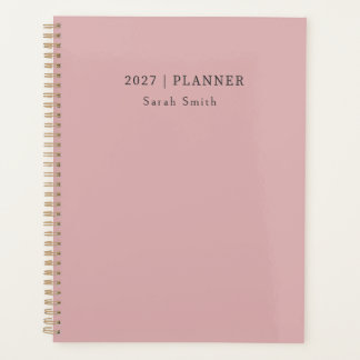 2027 Minimal Planner Dusty Rose Blush Cover