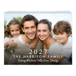 2027 Minimalist Family Photo Calendar