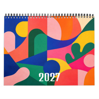2027 Modern Abstract Colourful Contemporary Art Calendar
