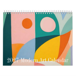 2027 Modern Art Minimalist Wall Calendar 12-Month 