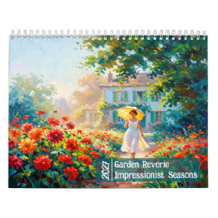 2027 Moments in Bloom Impressionist Garden Calendar